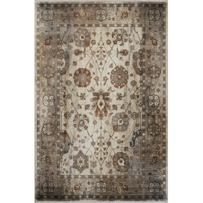 Tapis à médaillon floral Anna Collection