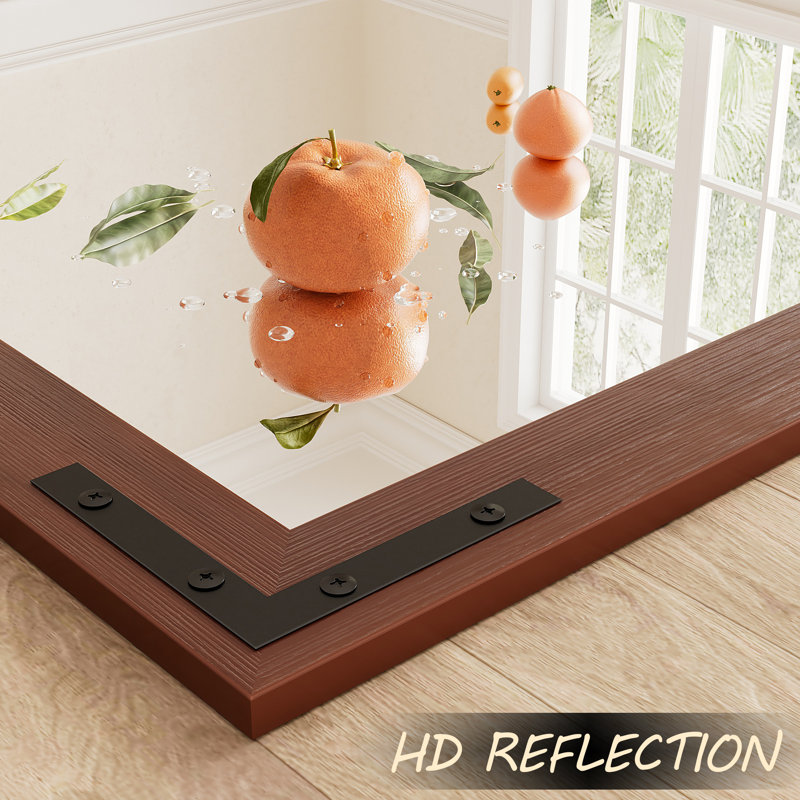 Miroir mural Amara Rustic Farmhouse, Brun, 40 po x 30 po