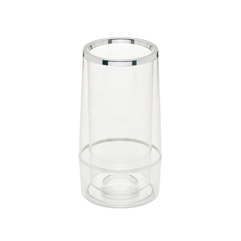 GLACETTE SATIN ISOTHERMAL BOTTLE COOLER W/SILVER RIM
