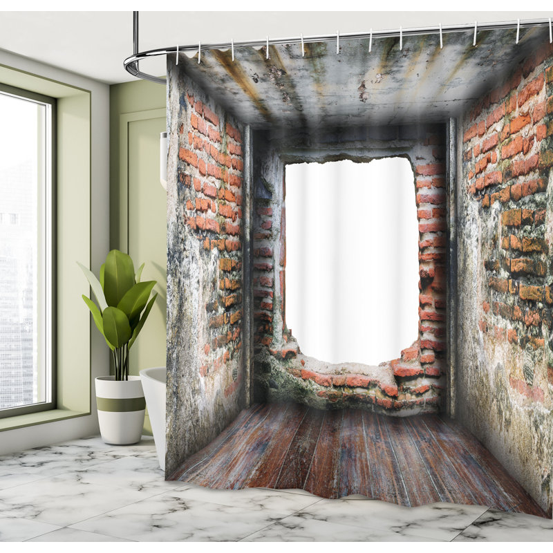 Shower Curtain with Hooks Included, 75"H x 69"W