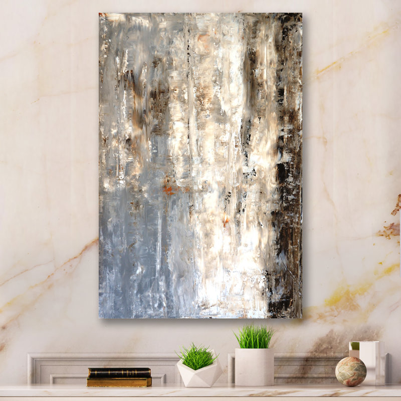 Art moderne gris et bleu II 2PT47733, H 20 po x l 12 po x P 1 po