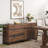 Nellie Modern Storage Cabinet, 2-In-1 Sideboard With Adjustable Shelf And 3 Drawers, Coffee Bar Cabinet For Living Or Dining Room, Brown