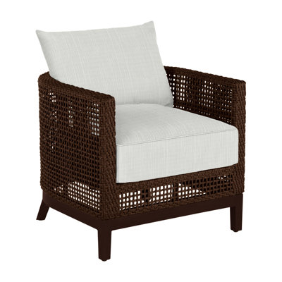 Fauteuil demi-tonneau péninsule - acajou / châtaignier