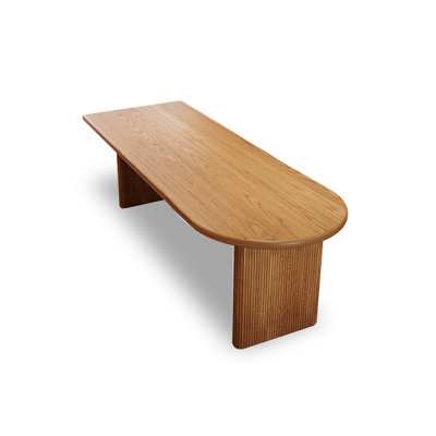 Light Walnut color Rectangular Solid wood Dining Table For Dining Room/Kitchen