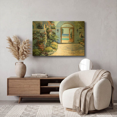 'Hotel California' By Howard Behrens Gold Metal Wall Art, 36" x 24"