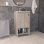 Meuble-lavabo Jane, armoire à une porte, deux tablettes