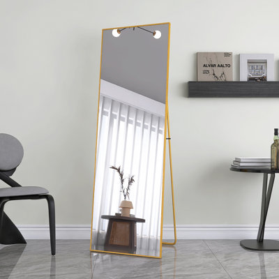 Conkel 59"×15.7" Metal Full Length Mirror Wall Mirror