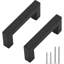 Poignées de meuble carrées noires de 76 mm (3 pouces) d'entraxe, paquet de 10 poignées de tiroir en acier inoxydable-128876077-136074309-128876081