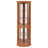 Lighted Corner Curio Cabinet - 5 Finishes (White/Cherry/Oak/Black/Dark Oak) - Collectibles & Wine Glass Display-121534348