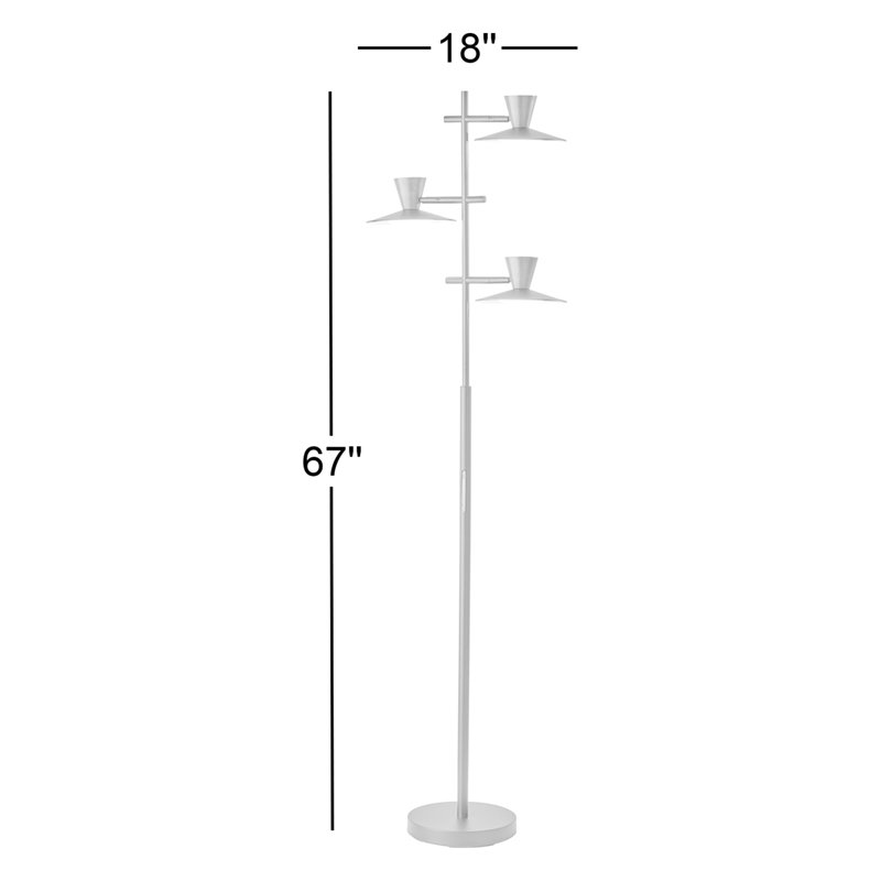 Adele 67'' Black LED Tree Floor Lamp