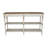 63X19.5X35.5" Three-Tiered Wooden Console Table With Distressed White And Beige Finish