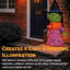 Halloween Outdoor Witch  Decoration 100 Orange Leds