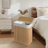 Natural Bamboo Laundry Hamper With Lid & Handles, Removable Liner, Ideal For Bathroom, Bedroom, Laundry Room-1284519474-1284519476