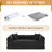 79" Corduroy Sleeper Sofa Boneless Modular Sofa Bed Compression Foam Couch Bed With 2 Pillows and Fixed Metal Frame, Black-1271985270