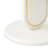 Sassani Accent Table - Pearl White/Gold