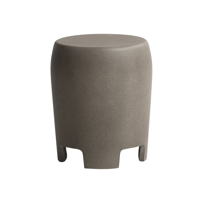 Puerto Brown Round Concrete Outdoor Accent Table