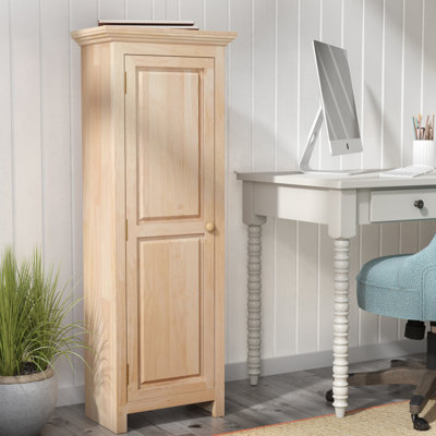 Adelaja Unfinished Solid Wood Storage Cabinet