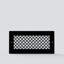 Grille d'aération murale à motif marocain en acier noir, 4 x 10 po-120465935