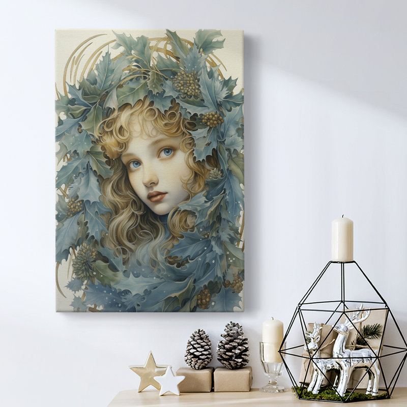 Art des Fêtes de Noël - Toile tendue avec châssis DLxxx, H 12 po x l 8 po