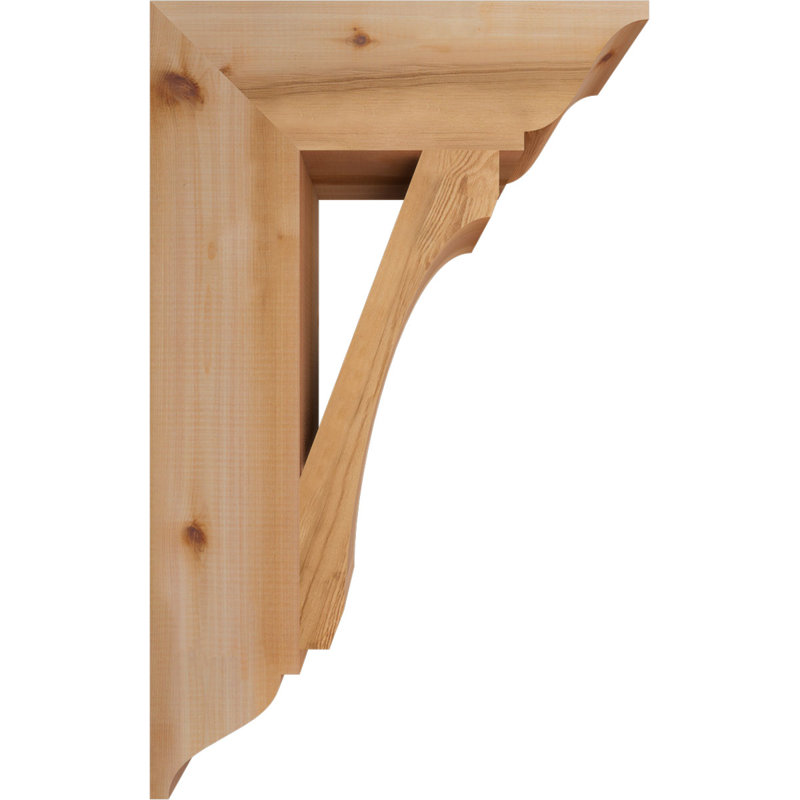 Support en bois rustique traditionnel BKTLEC01, Cèdre rouge de l'Ouest (lisse), H 32 po x l 5,5 po x P 20 po