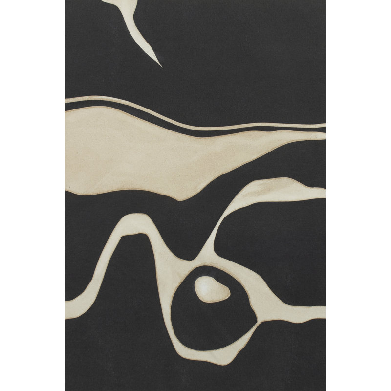 Tides in Sepia I by Rob Delamater - Graphic Art, 91 cm H x 61 cm W, Black Floater Frame