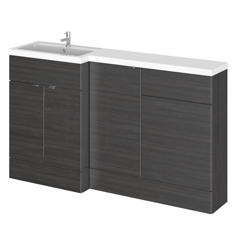 Fusion 150.4mm Bathroom Vanity with Basin, Charcoal Black