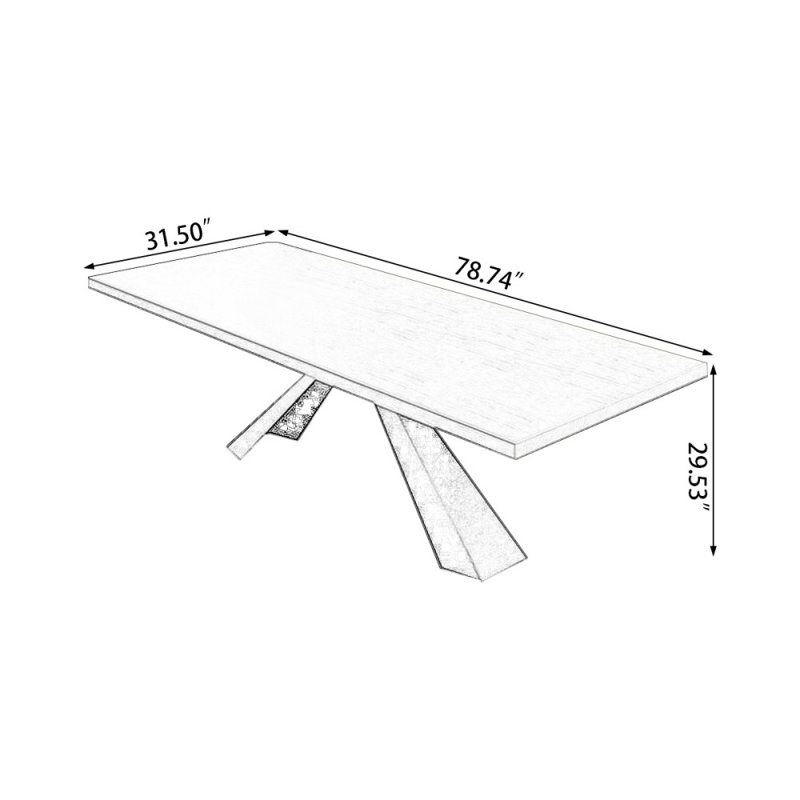 Brown+Black Rectangular Solid Wood+Iron desks, 29.53" H x 78.74" W x 31.50" D