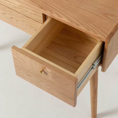 31.5"W Solid Ash Makeup Vanity with 3 Drawers