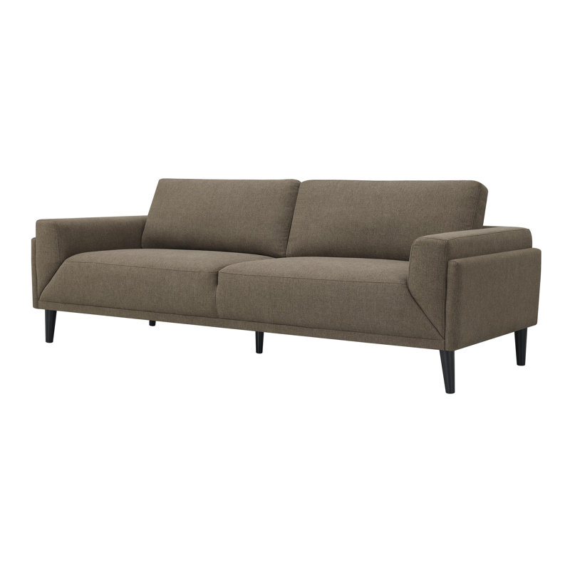 2-piece Upholstered Track Arm Sofa Set, Brown