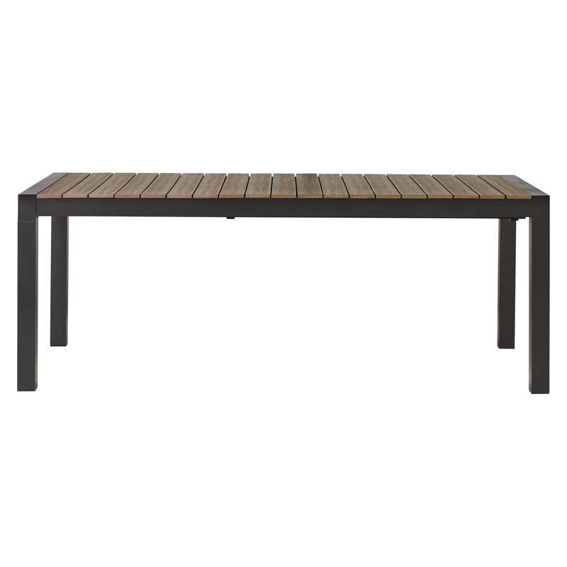 Mansell 6 - Person Patio Dining Set with Extendable Rectangular Table, Brown
