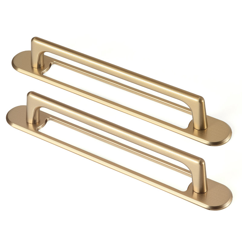 Poignées modernes à découpes pour armoires de cuisine, commodes et mises à niveau de meubles, 7 14/25", Bronze champagne