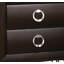 Table de chevet 2 tiroirs Lepore en acajou foncé