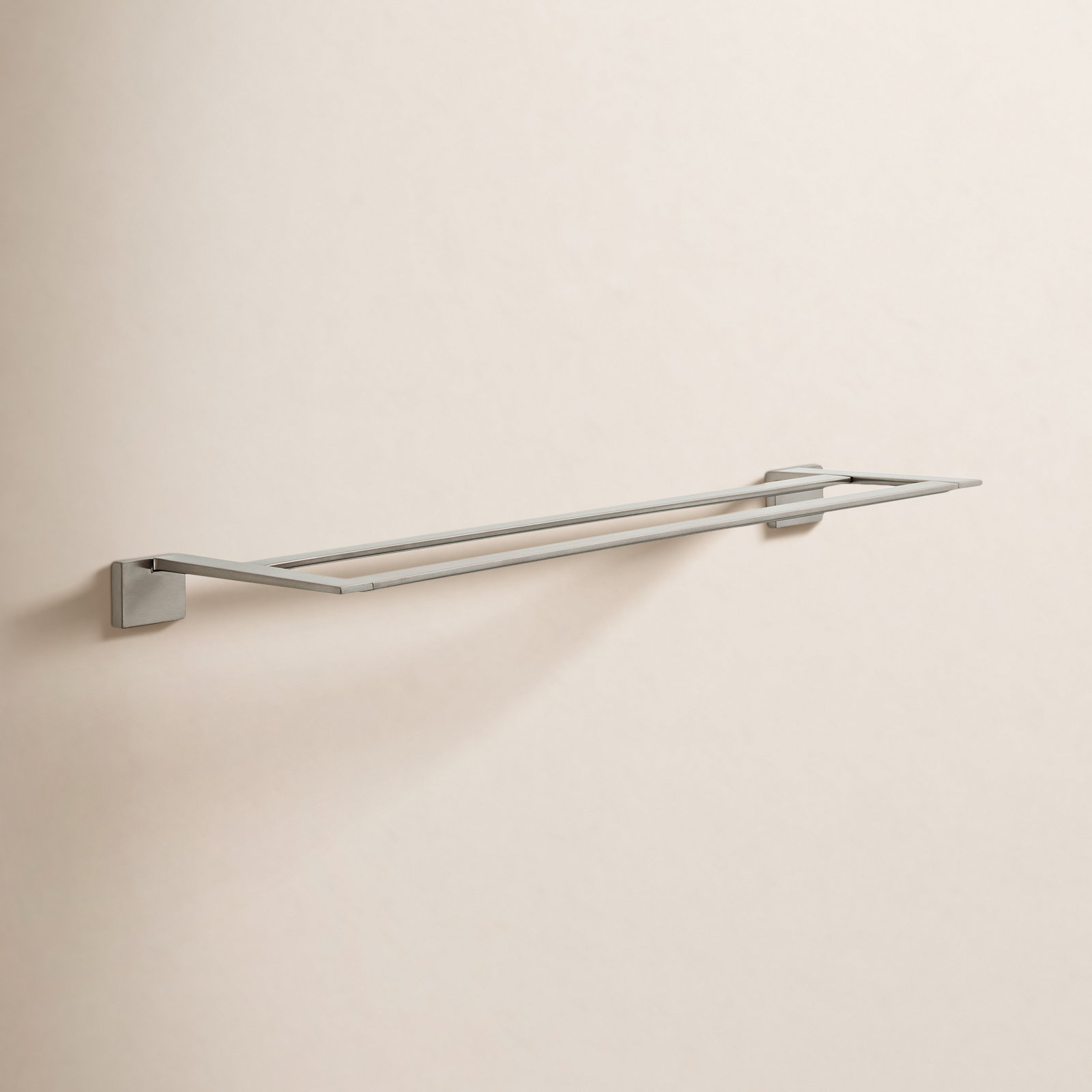Vero 24" Double Wall-Mounted Towel Bar, Brilliance Stainless