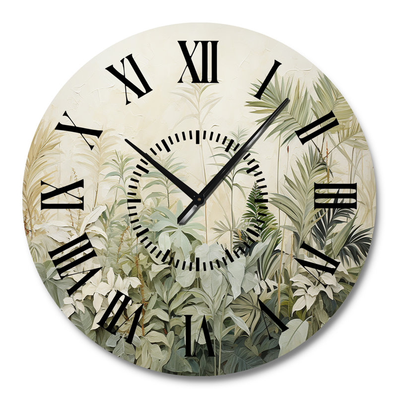 Horloge murale rétro Jungle Landscape I - Jungle, Grand