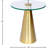 Elkin Glass Top End Table