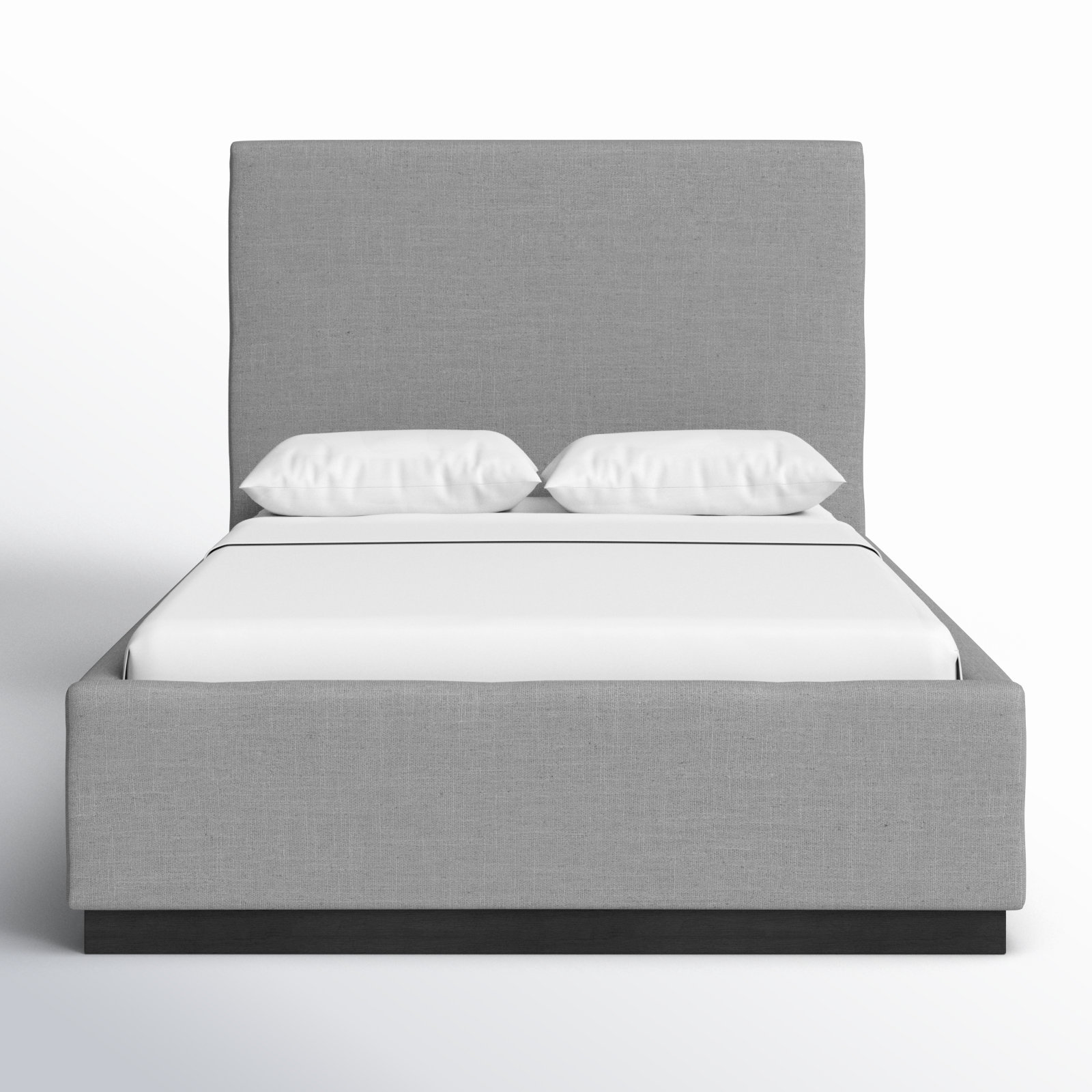 Citori Linen Upholstered Bed, Grey Linen Textured Fabric, Full / Double