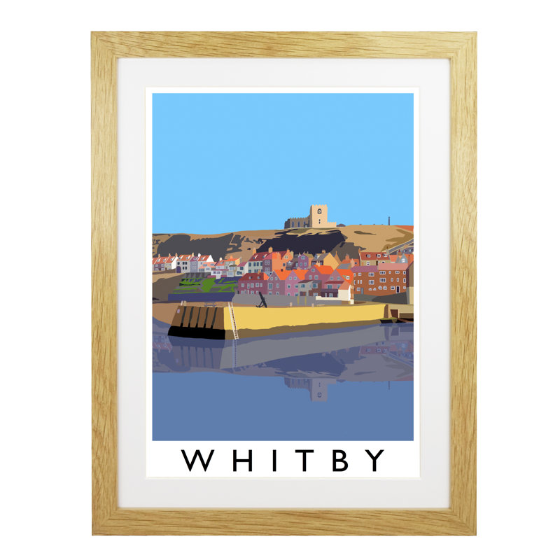 'Whitby' by Richard O'Neil - Print, 54 cm H x 44 cm W x 2.2 cm D, Oak Wood Frame