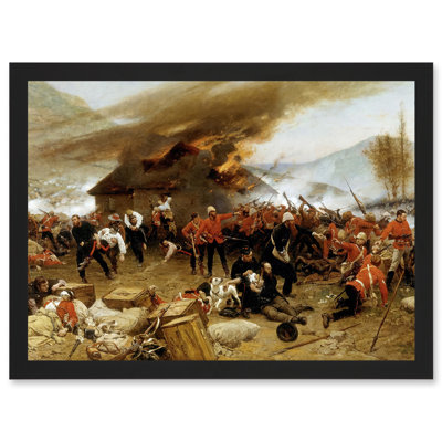 De Neuville Defence Rorke's Drift Britain Military 1 Piece Single Picture Frame Wall Art