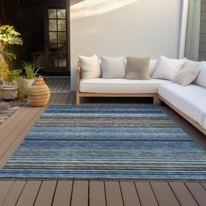 Chantille Washable Striped Indoor / Outdoor Rug, Rectangle 8' x 10'