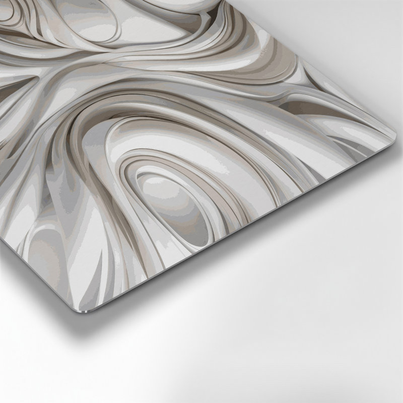 Art mural gris Biomorphic Abstraction 80, H 32 po x l 32 po