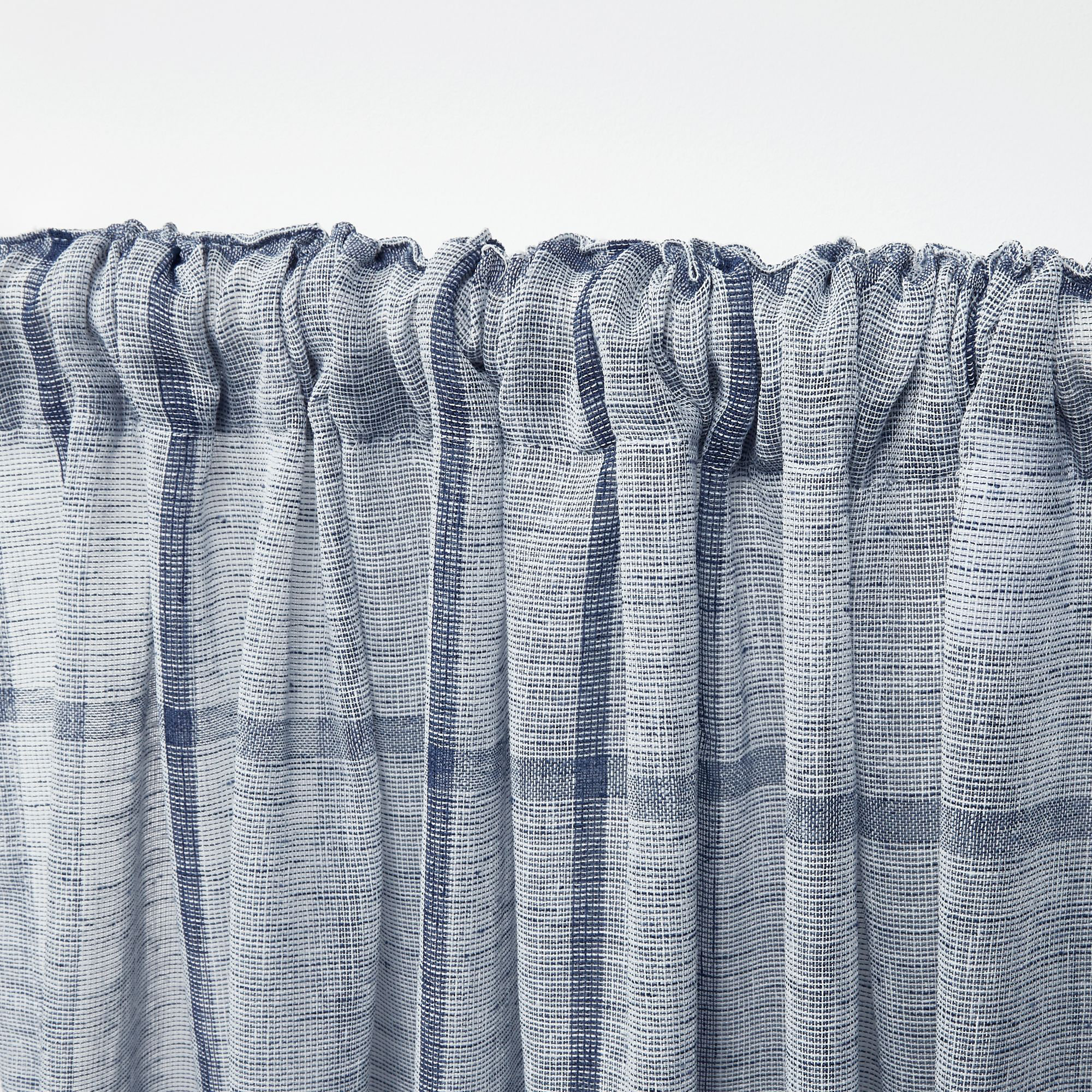 Lauren Ralph Lauren Rubin Sheer Back Tab/Rod Pocket Curtain Panel, 54" x 84", Indigo