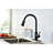 Matte Black Stainless Steel Kitchen Sink Faucet With Reliable Pull Down And Single Handle
