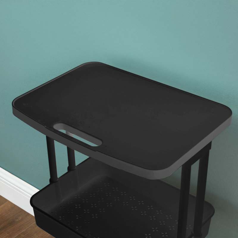 Rolling Storage Cart, Black