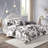 Dorsey Black & White Floral Comforter Set-2006034693