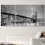 «Architecture Bridge», pont de Manhattan à New York, art moderne, photographie contemporaine en noir et blanc, impression sur toile encadrée, 3 pièces, art mural 16 po x 24 po x 3, 24 po x 36 po x 3-103555855-119402589-56497712
