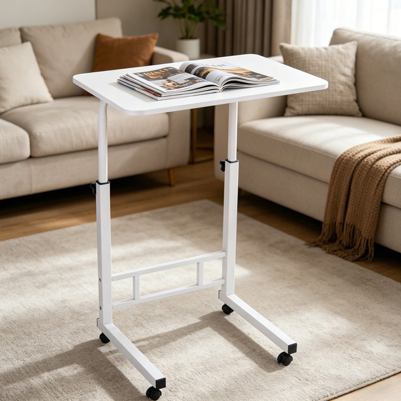 Bureau debout réglable (blanc; noir)