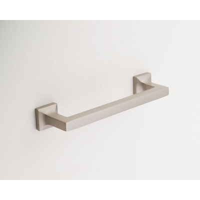 Madelyn Carter Craftsman Solid Brass Cabinet Hardware, Satin Nickel Drawer Pull with 6" Centers