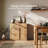 Sideboard Cabinet with 3 Drawers, Camel-614634184