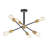 Lorena 6-light 17.2” Sputnik Black and Gold Chandelier