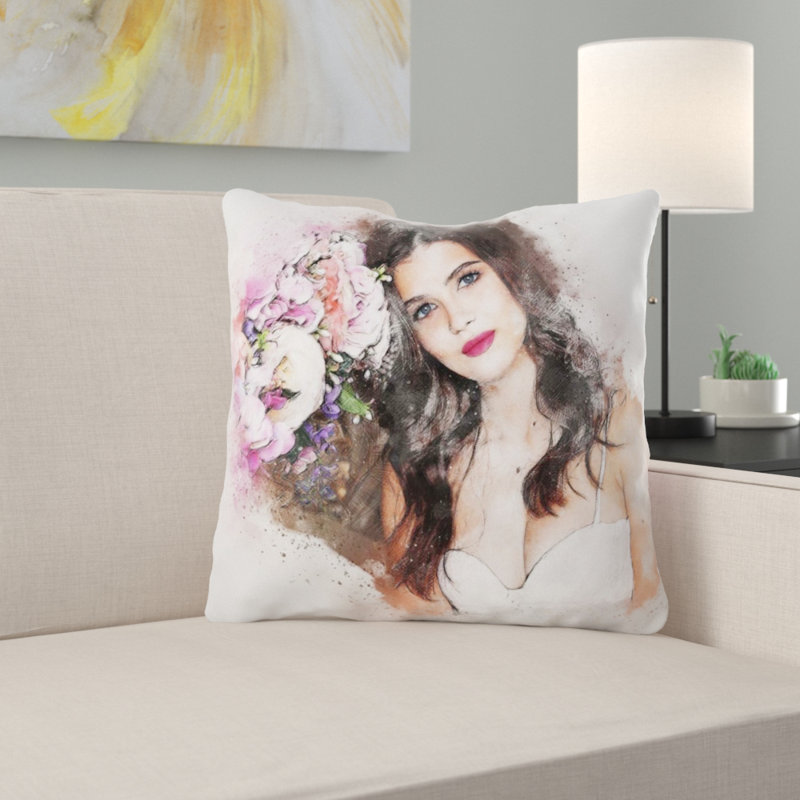 Outdoor Reversible Throw Pillow, Microsuede, Indoor